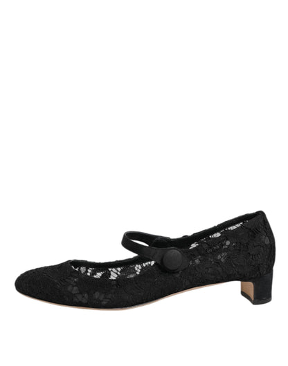 Black Vally Taormina Floral Lace Pumps Shoes