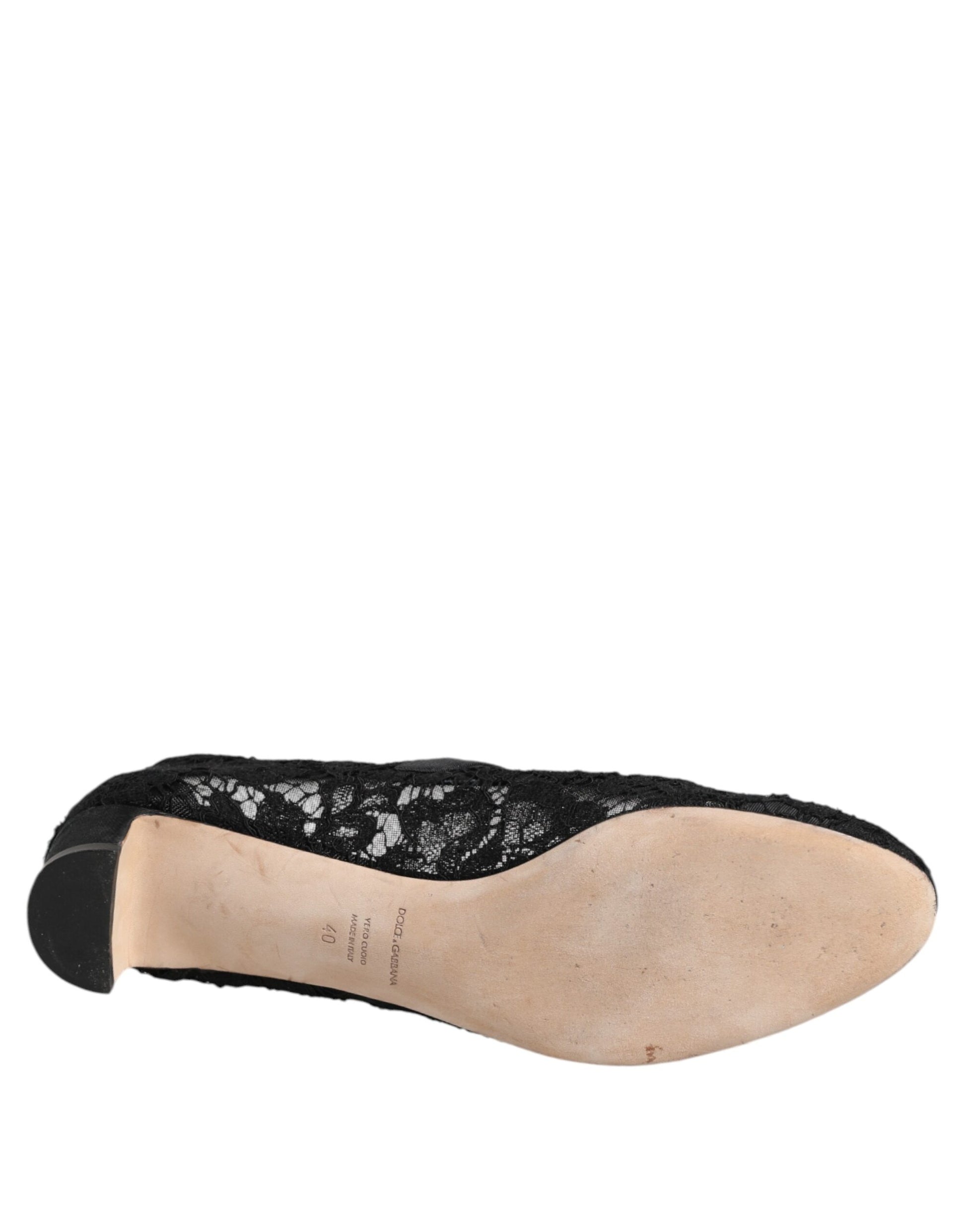 Black Vally Taormina Floral Lace Pumps Shoes