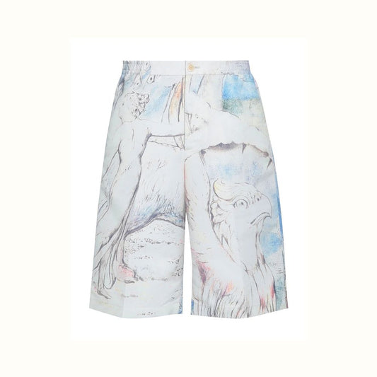 Beige Polyester Shorts