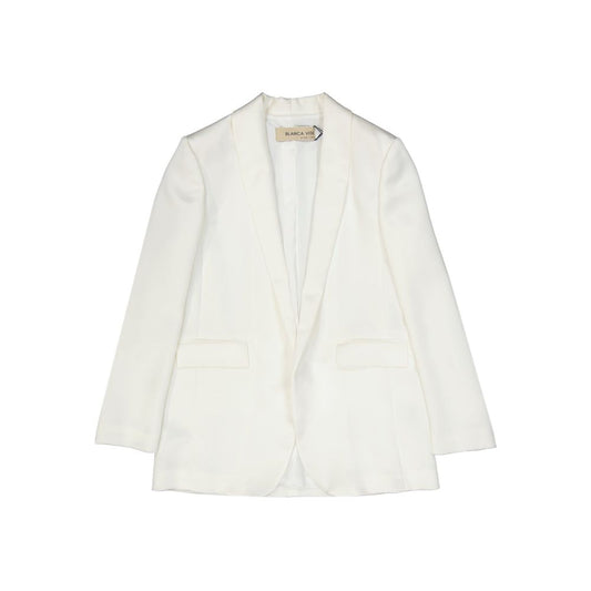 White Polyester Blazer