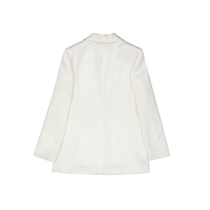 White Polyester Blazer