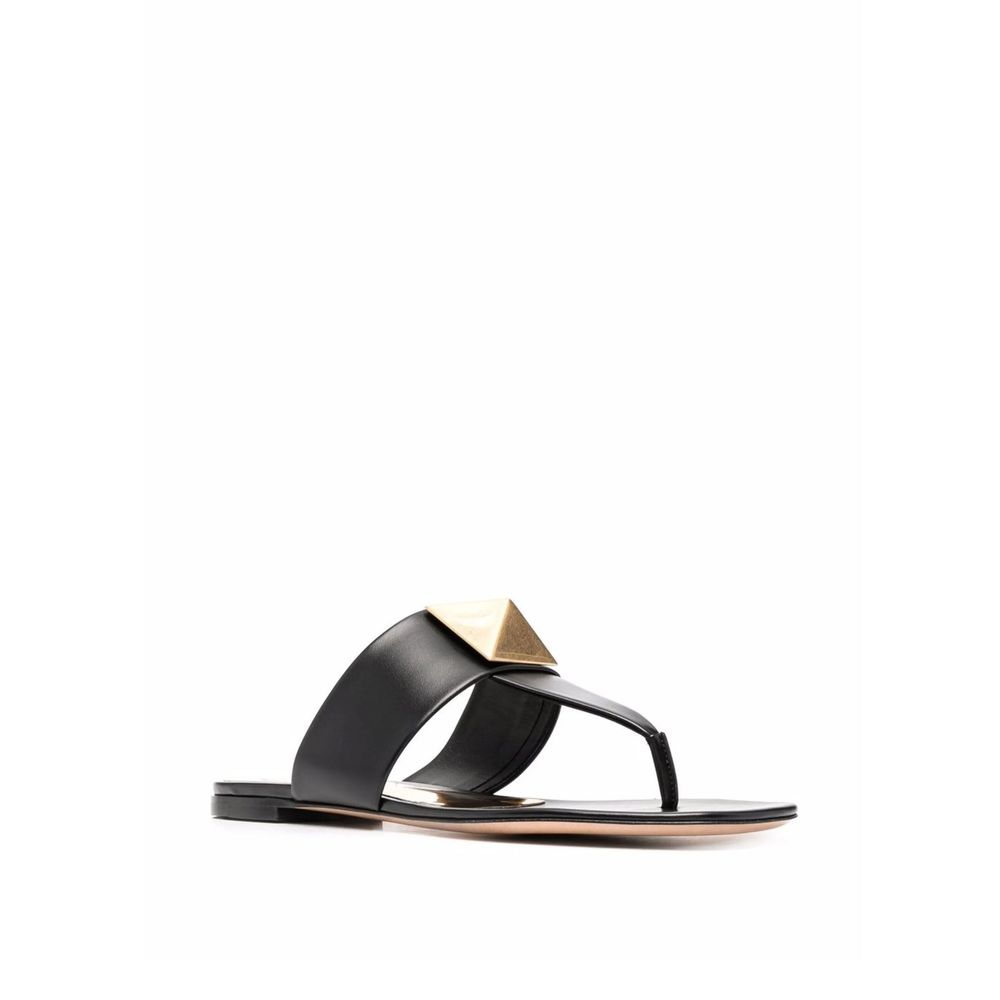 Black Leather Sandals