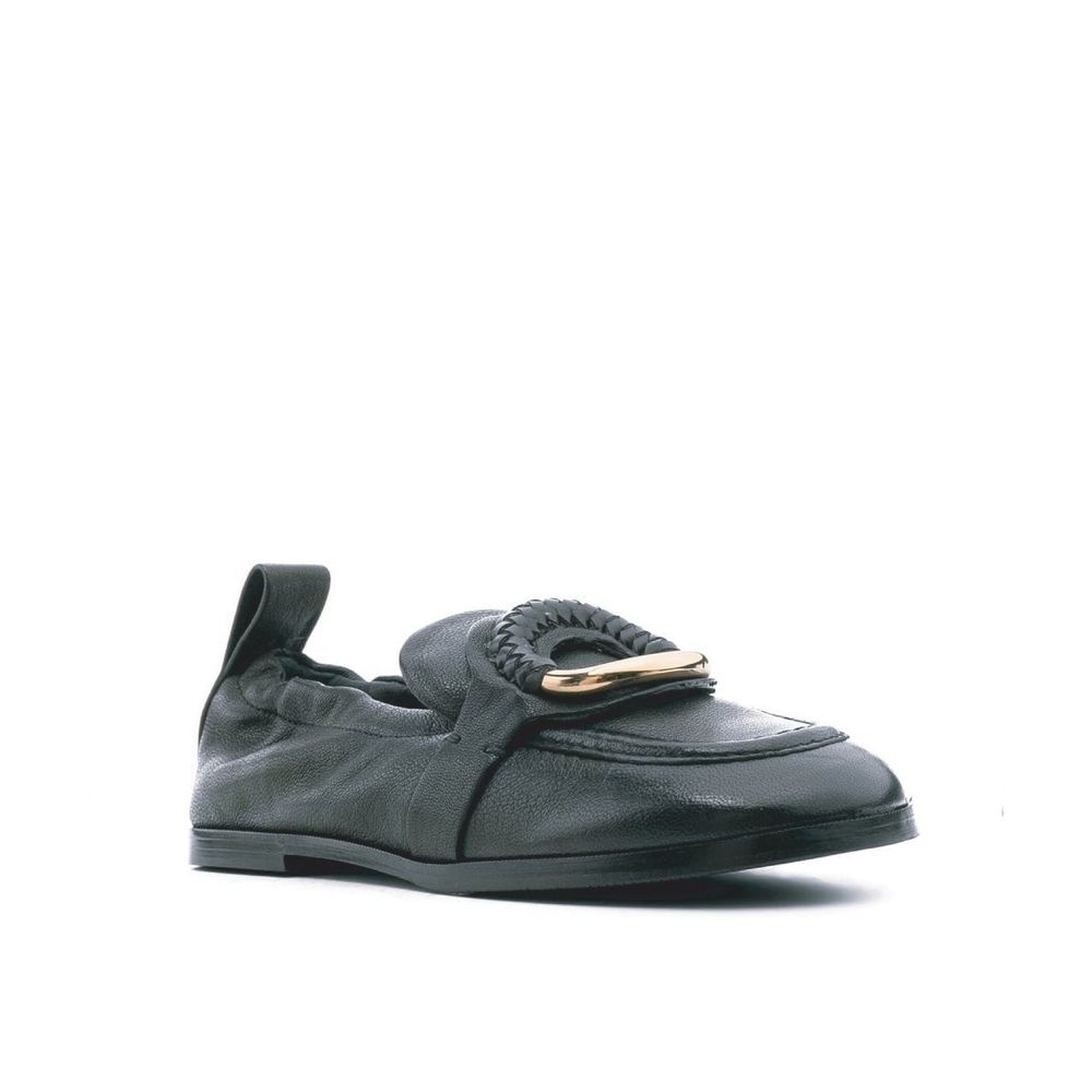 Black Calfskin Slip-On Loafers