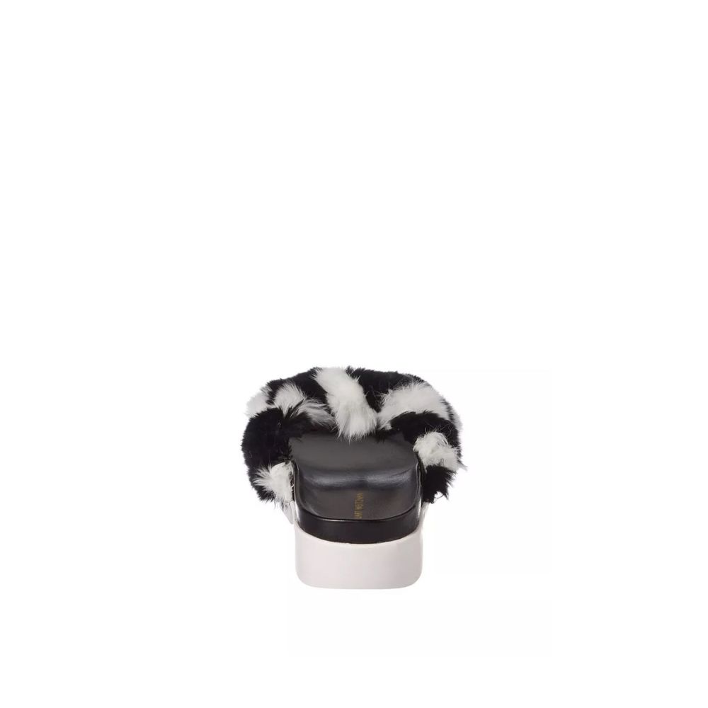 Black Fur Slippers
