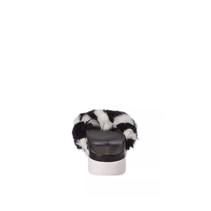 Black Fur Slippers