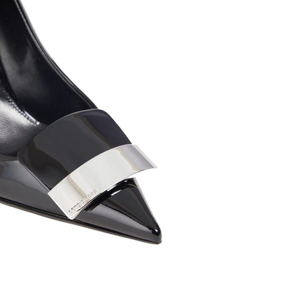 Black Calfskin High Heel Pumps