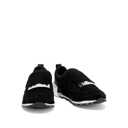 Black Fabric Athletic Sneakers