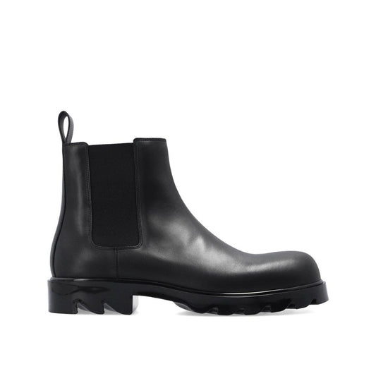 Black Calfskin Chelsea Boots