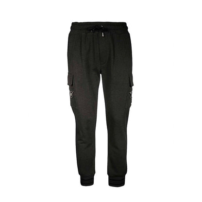 Gray Cotton Cargo Pants