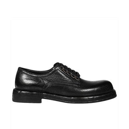 Black Leather Oxfords And Derbies