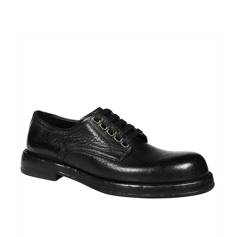 Black Leather Oxfords And Derbies