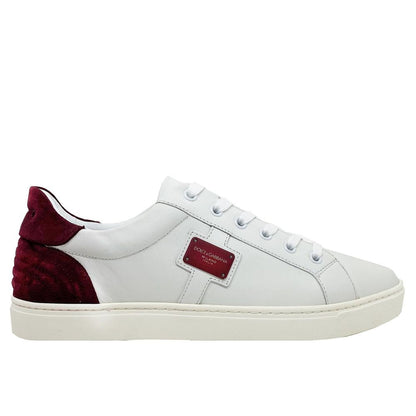 White Calfskin Low Top Sneakers