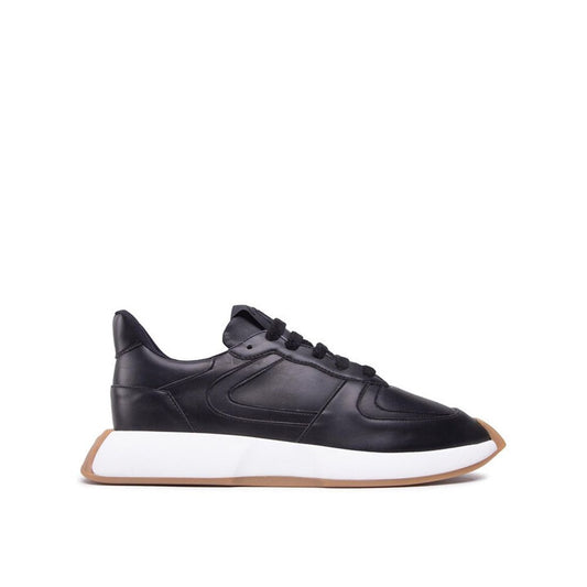 Black Calfskin Chunky Sneakers