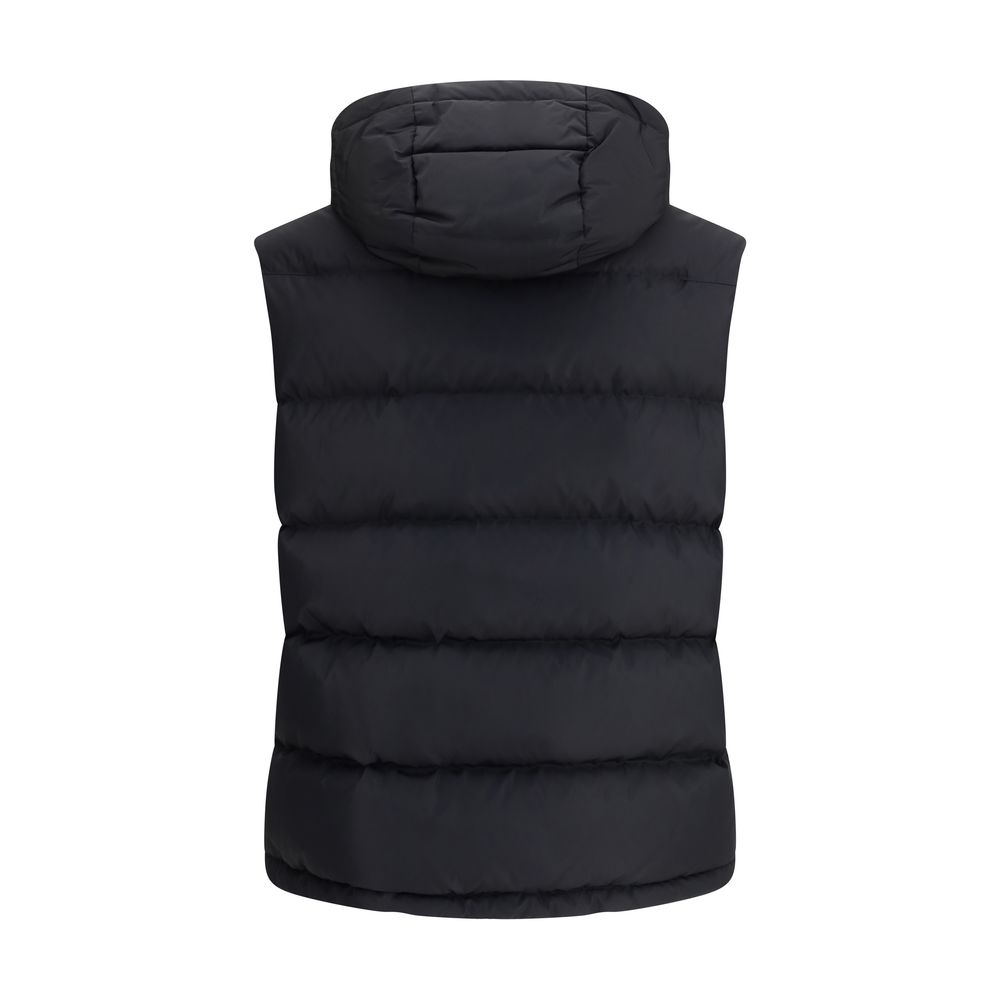 Black Goose Down Sleveless Jacket