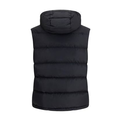 Black Goose Down Sleveless Jacket