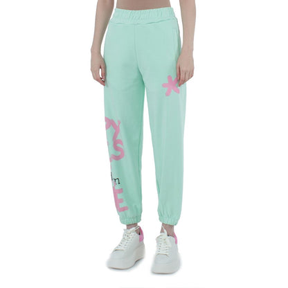 Green Cotton Women Trouser