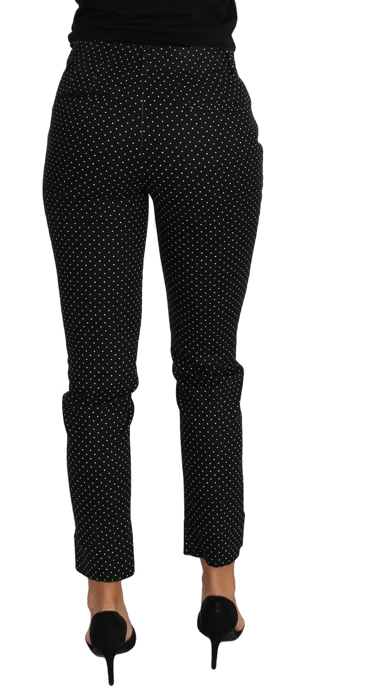 Elegant Polka Dot Cropped Trousers