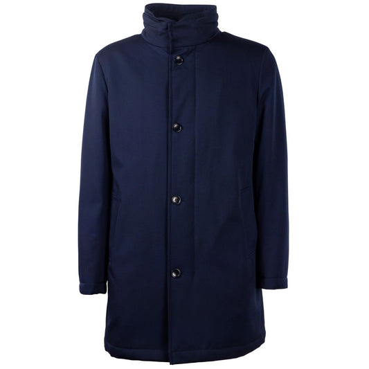 Blue Wool Men Jacket