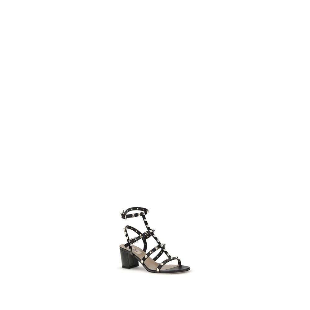Black Calf Leather Bos Taurus Platform Sandals