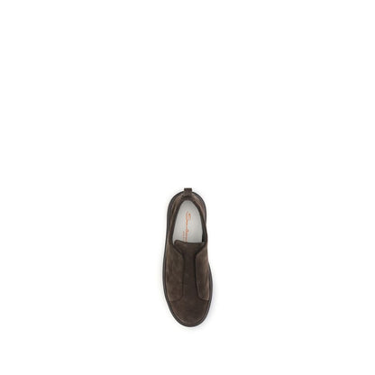 Brown Calf Leather Bos Taurus Low Top Sneakers