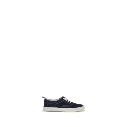 Blue Calf Leather Bos Taurus Low Top Sneakers