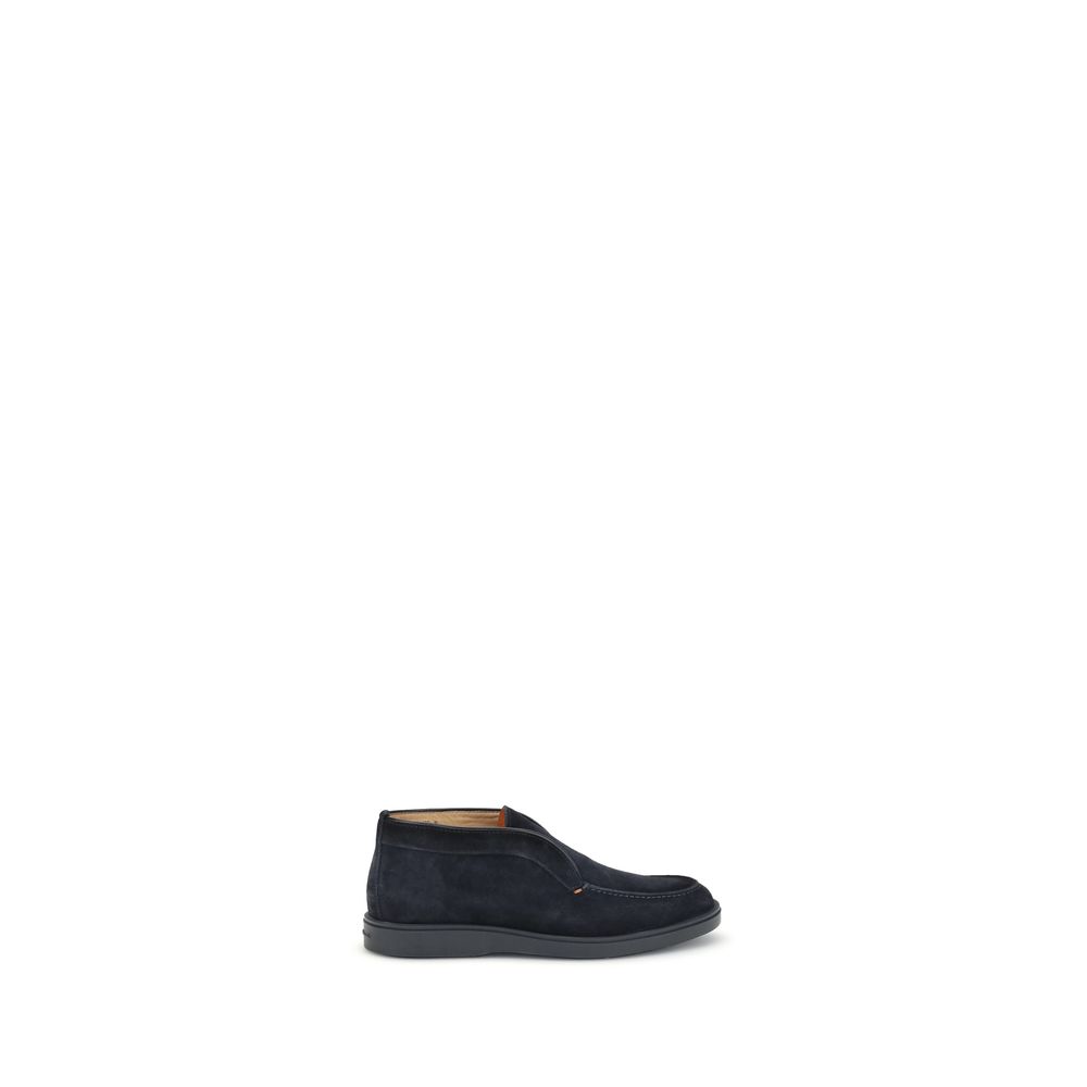 Blue Calf Leather Bos Taurus Slip-On Loafers