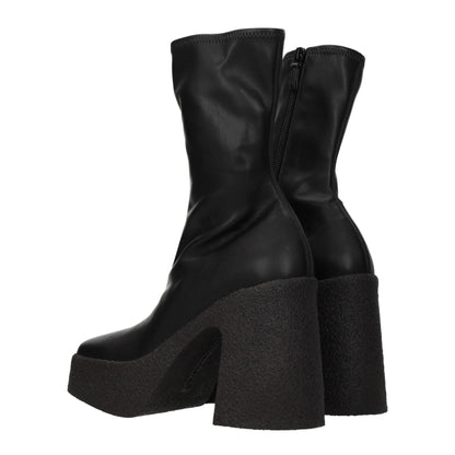 Black Leather Ankle Boots