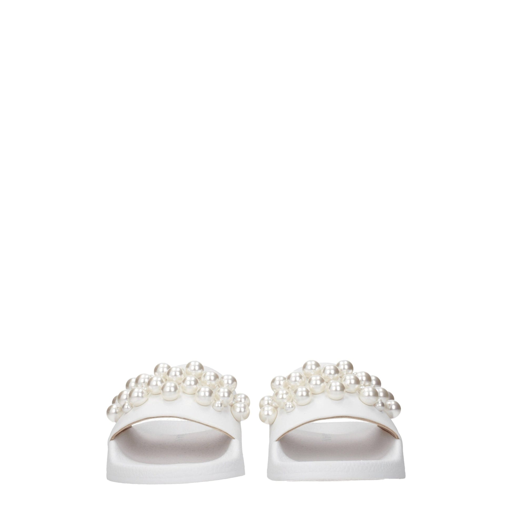 White Leather Slippers