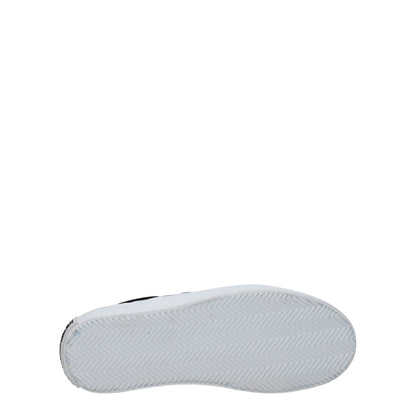 Black Fabric Slip-On Loafers