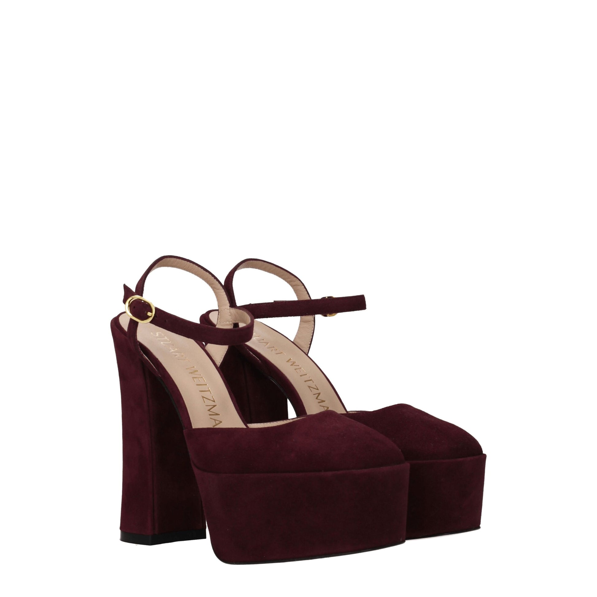 Red Leather Platform Sandals