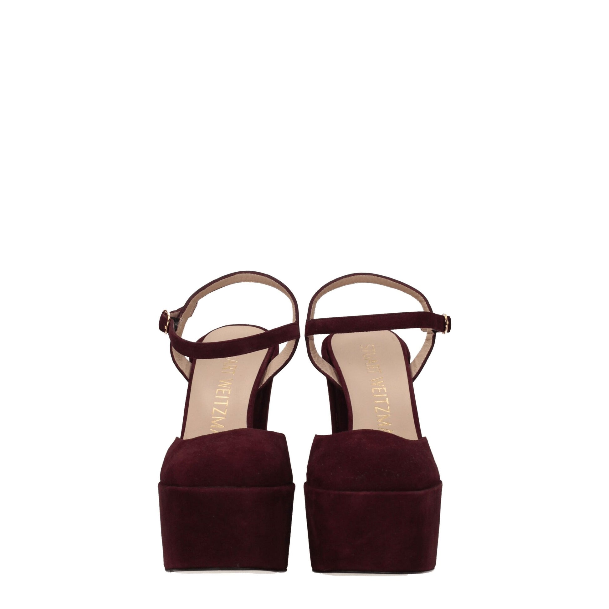 Red Leather Platform Sandals