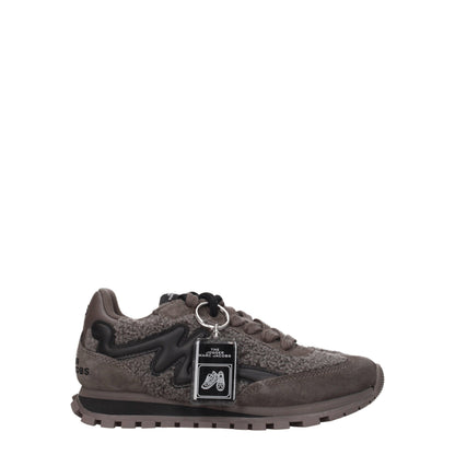Gray Fur Chunky Sneakers