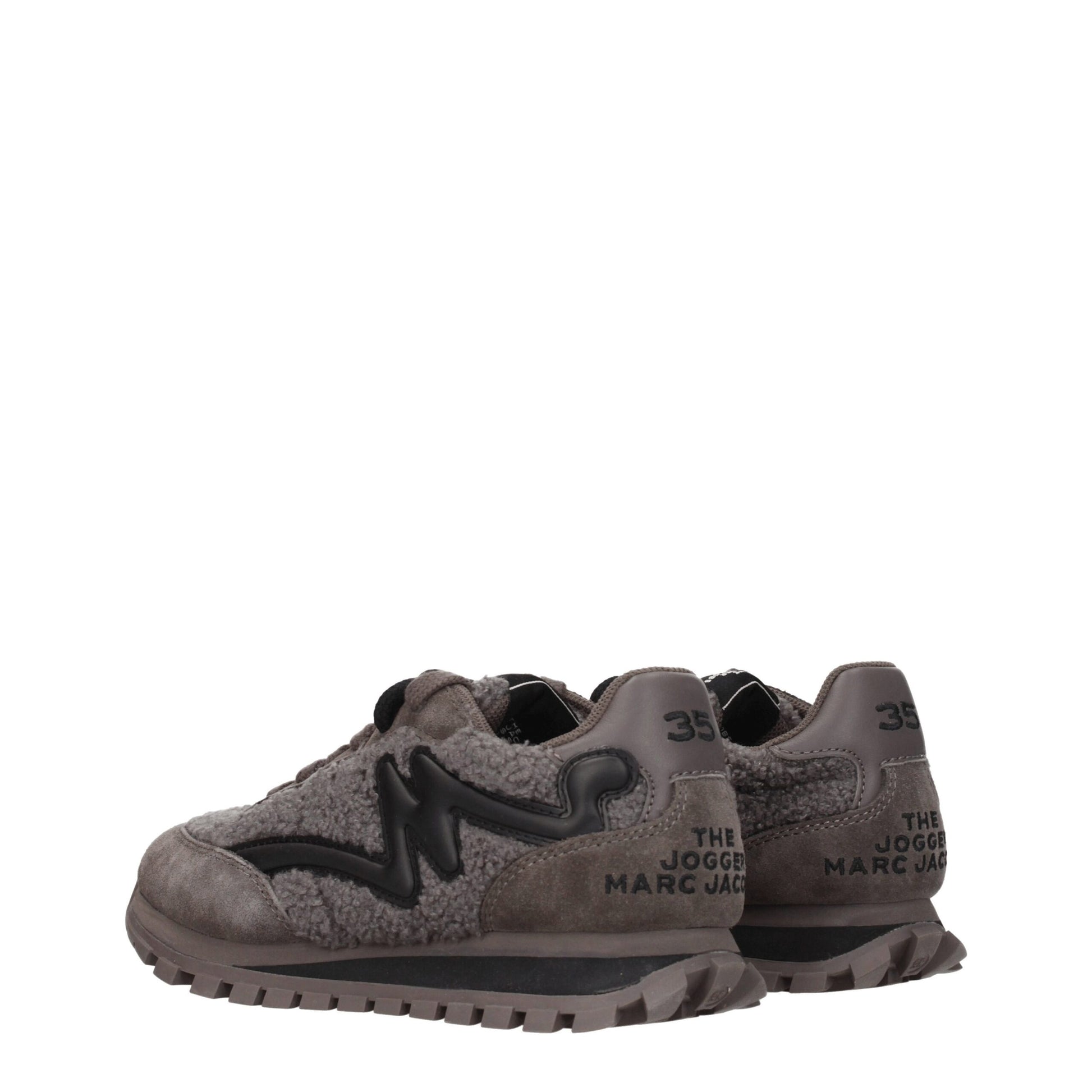 Gray Fur Chunky Sneakers