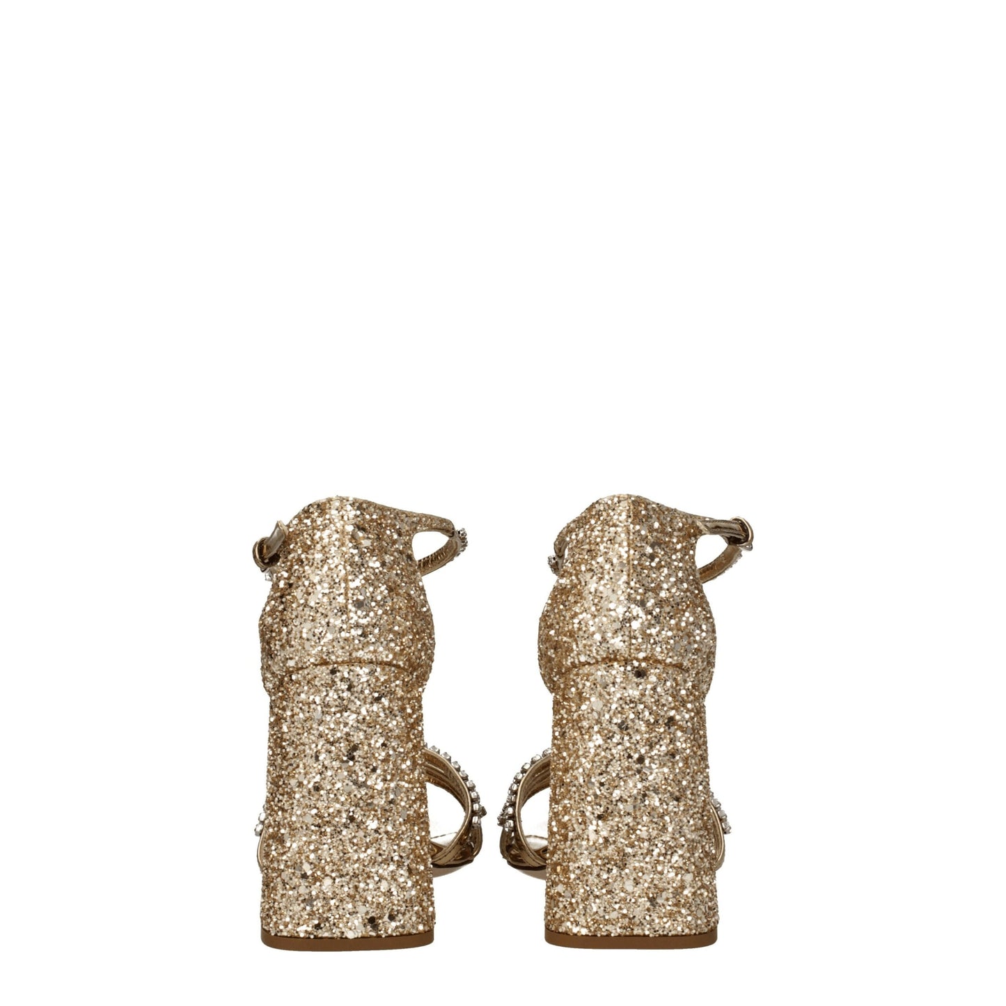 Gold Plastic Platform Sandals