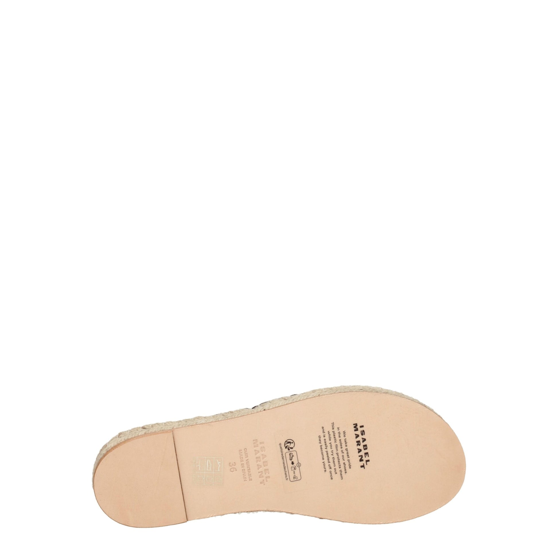 Black Leather Flat Sandals