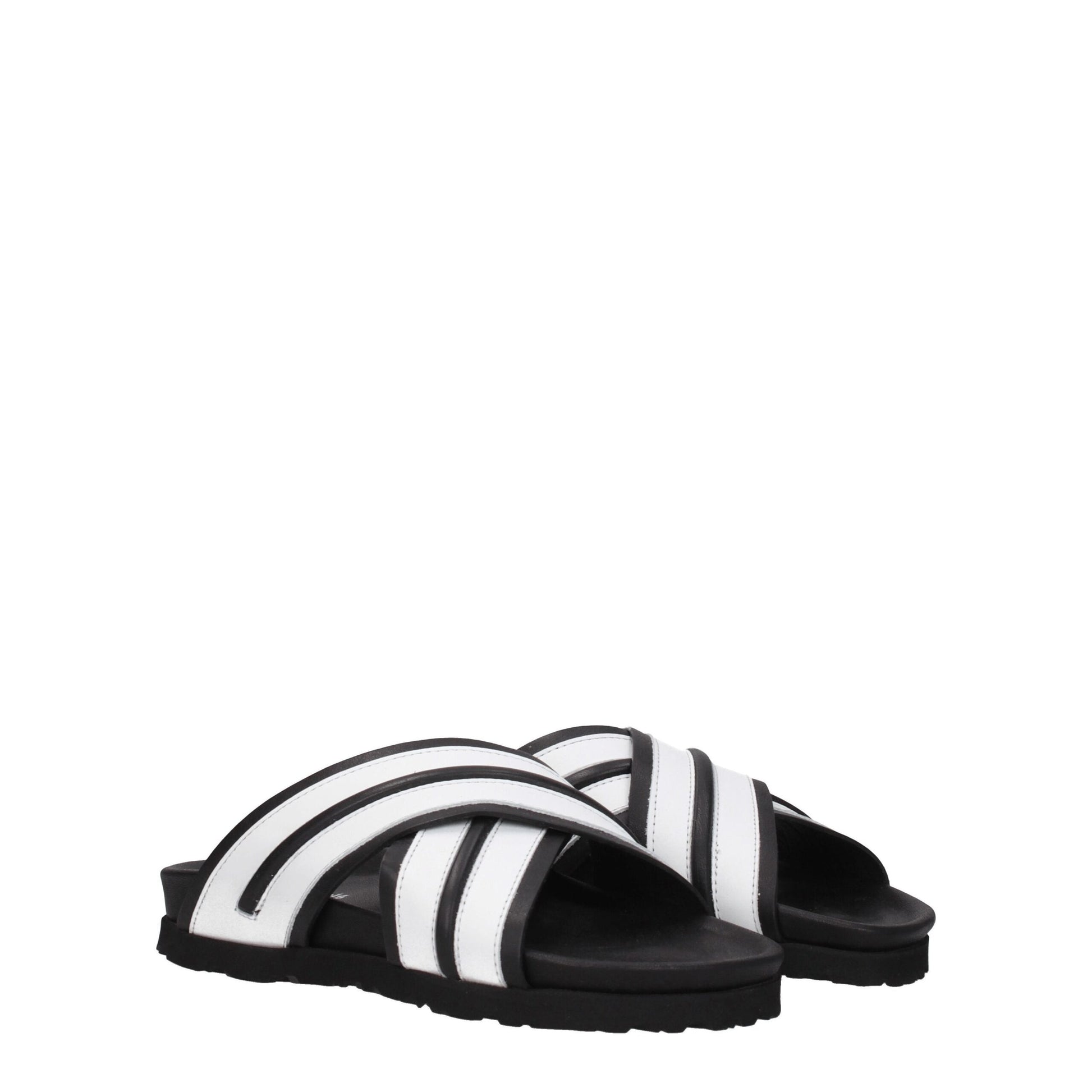 White Leather Slippers