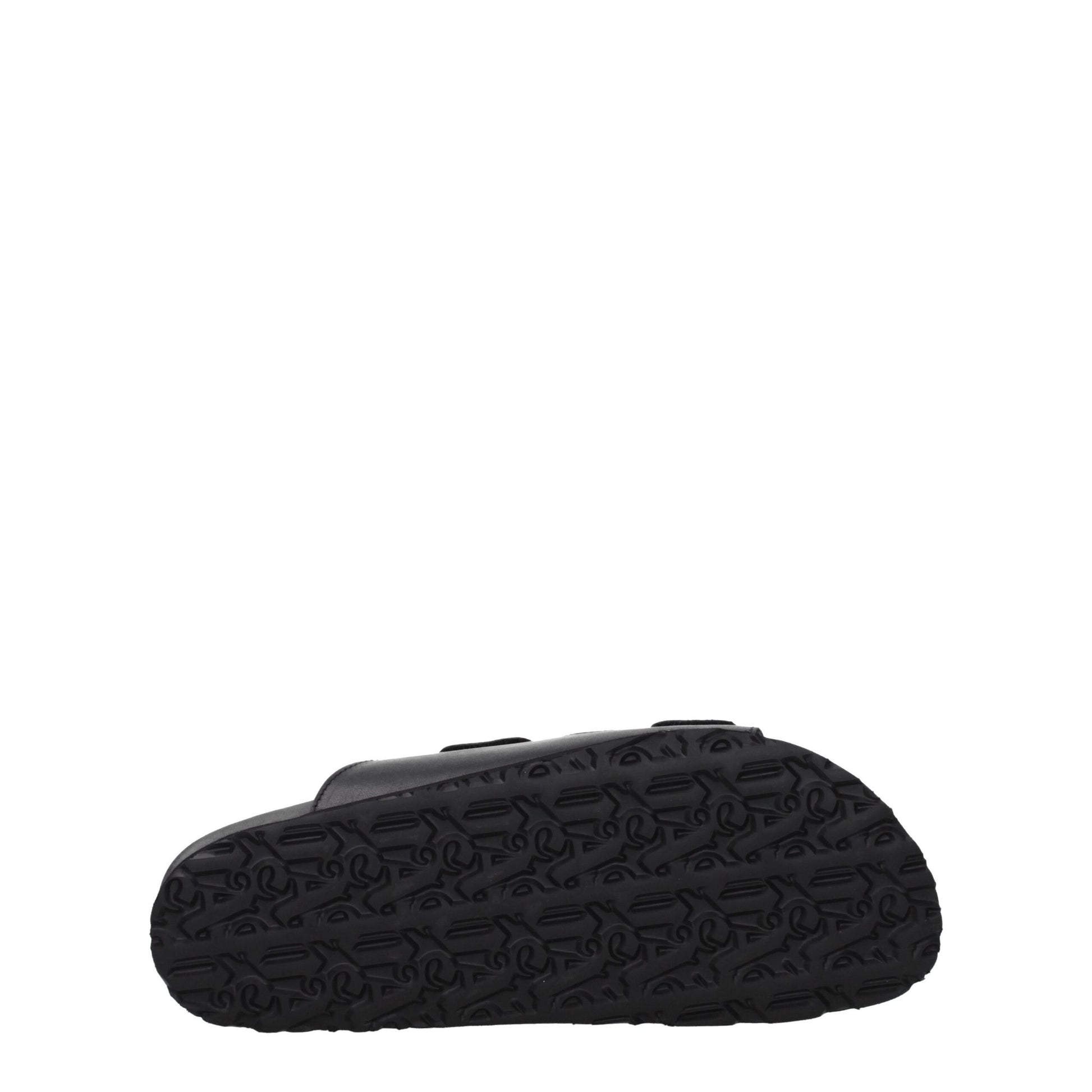 Black Leather Slippers