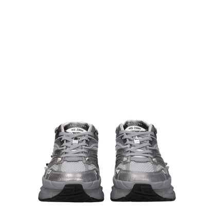 Gray Fabric Athletic Sneakers