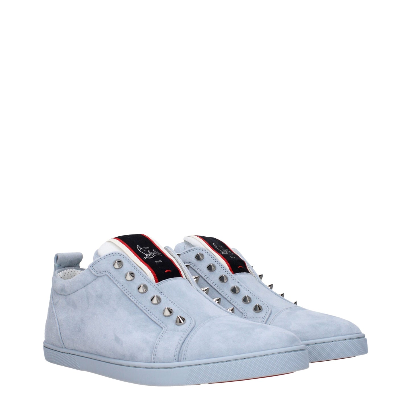 Blue Leather Slip-On Loafers