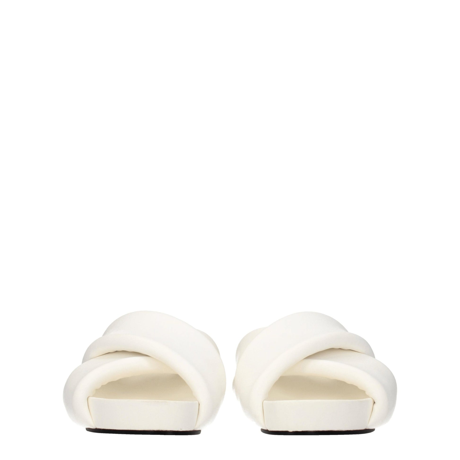 White Leather Slippers