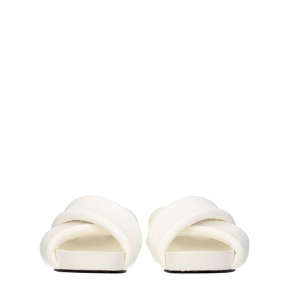 White Leather Slippers