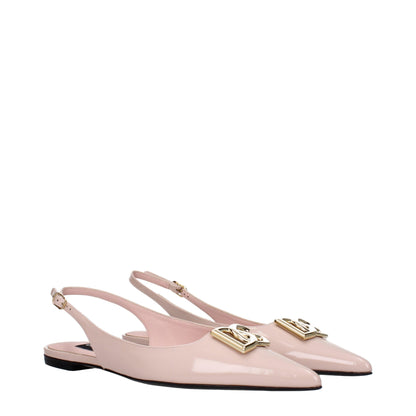 Pink Leather Ballet Flats
