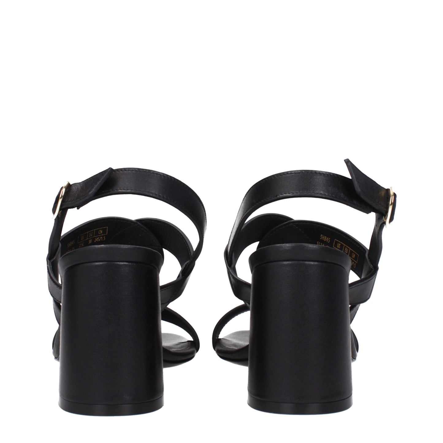 Black Leather Platform Sandals