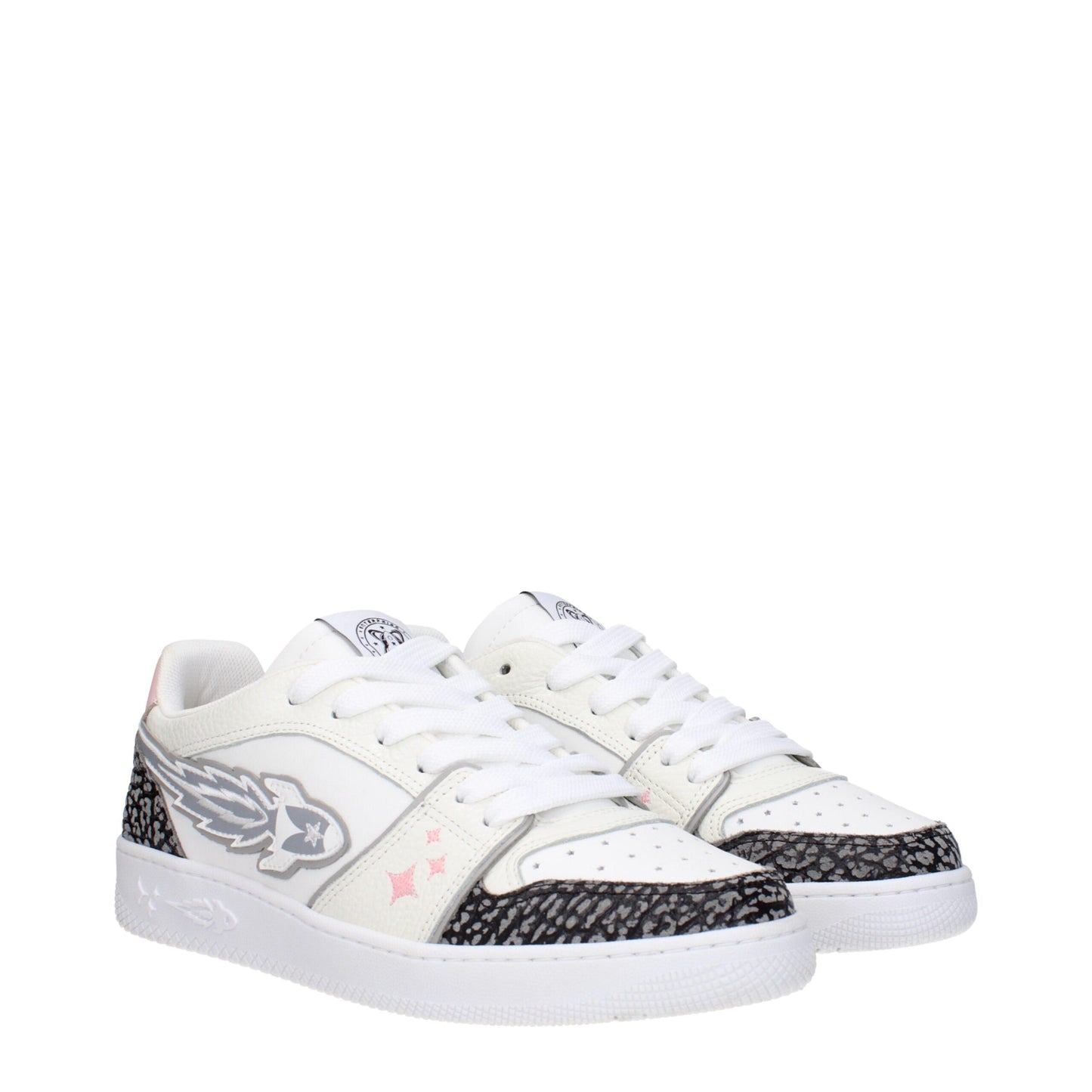 White Leather Athletic Sneakers