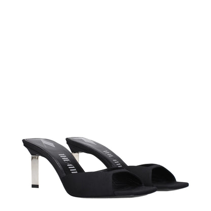 Black Satin Stiletto Heel Sandals