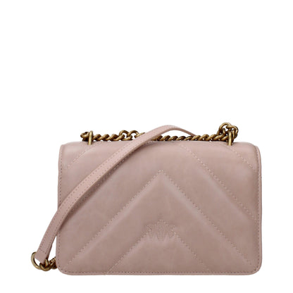 Pink Leather Crossbody Bag