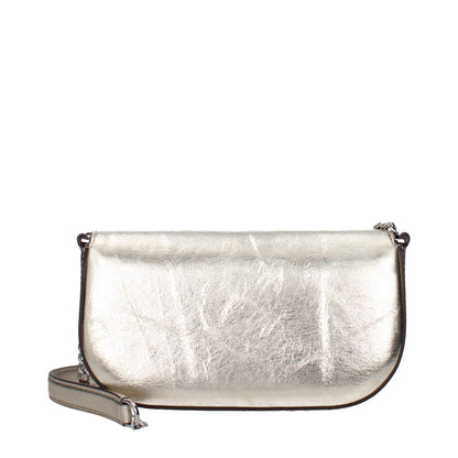 Gold Leather Crossbody Bag