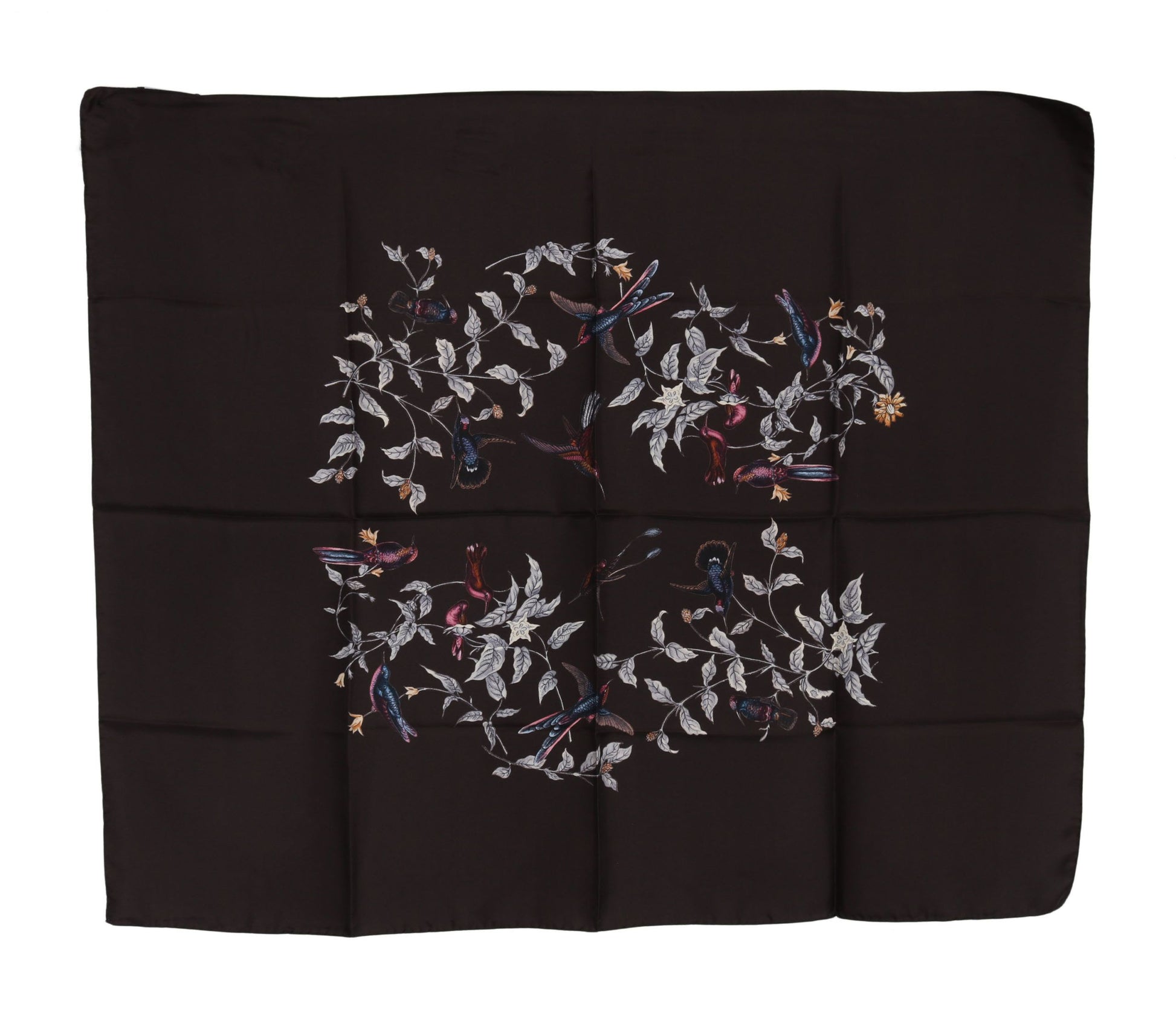 Elegant Silk Scarf Wrap in Luxe Brown