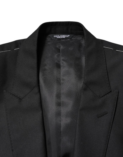 Black Wool Single Breasted Jacket Blazer