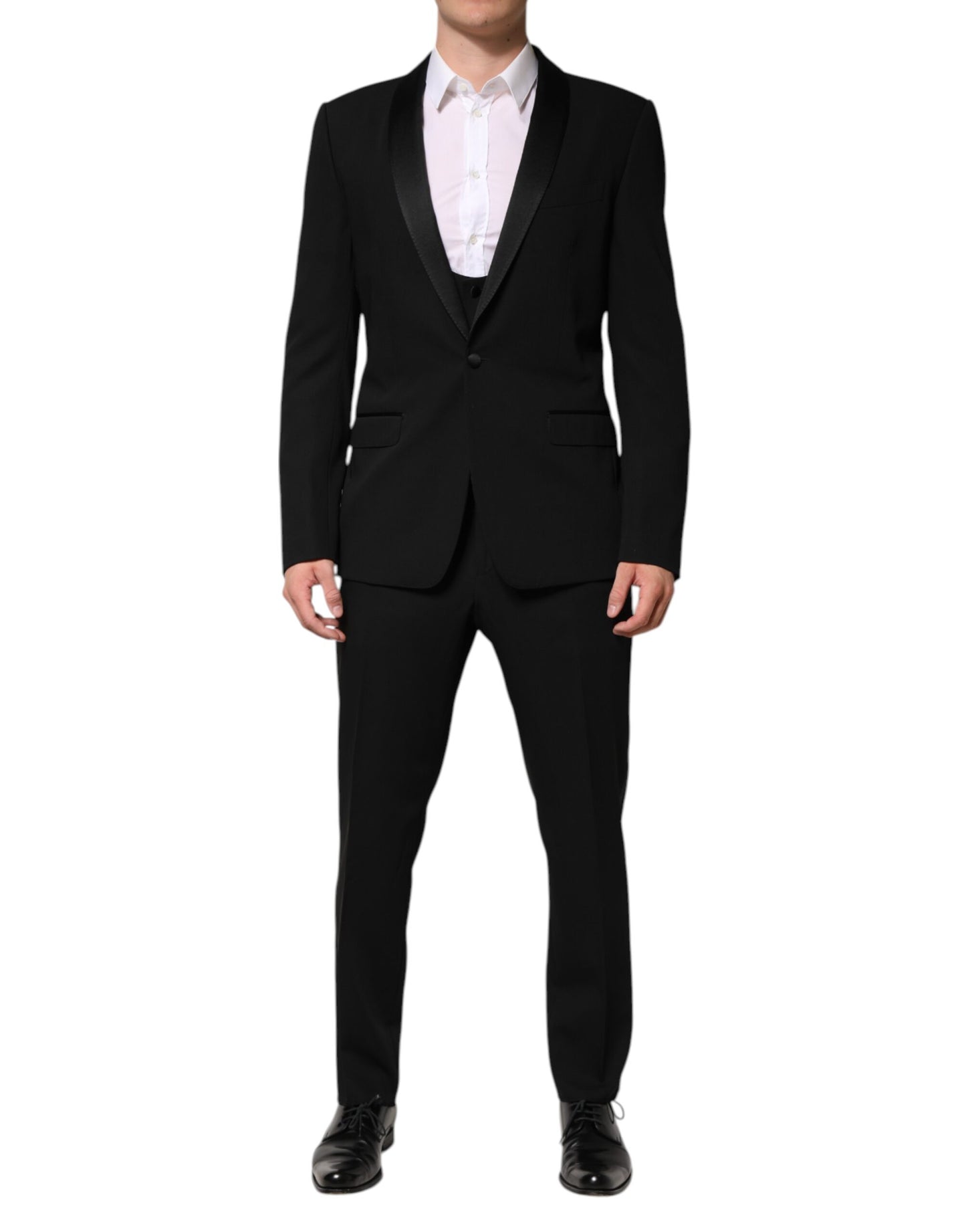 Black Wool 3 Piece Single Breasted Suit